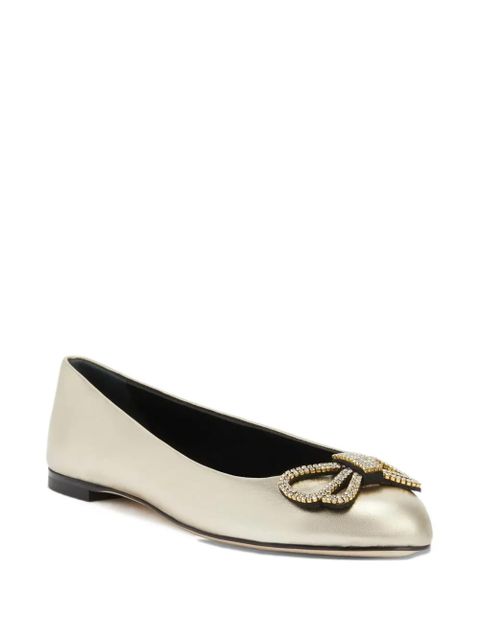 Giuseppe Zanotti Zari' embellished ballet - Gold