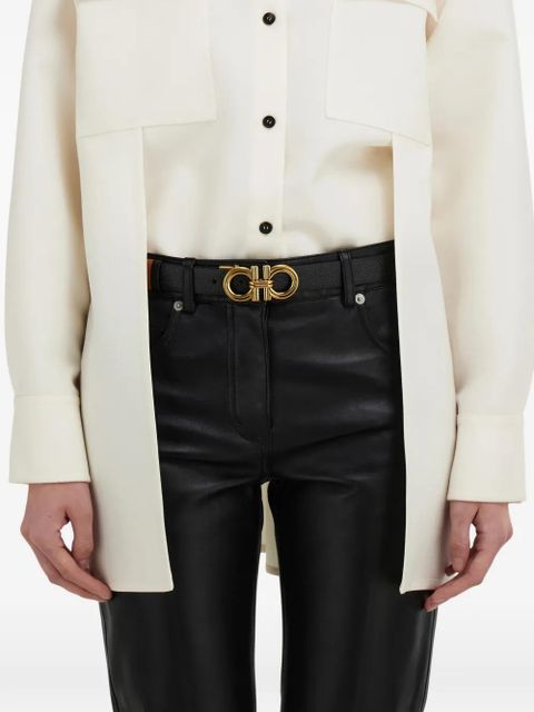 Ferragamo reversible and adjustable Gancini belt - Black - zdjęcie produktu nr 2