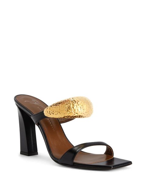 Giuseppe Zanotti 90mm GZ-Ania leather sandals - Black - zdjęcie produktu nr 2