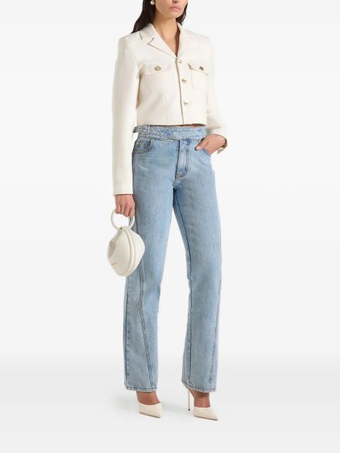 Manière De Voir Daphina buttoned cropped jacket - Neutrals - zdjęcie produktu nr 2