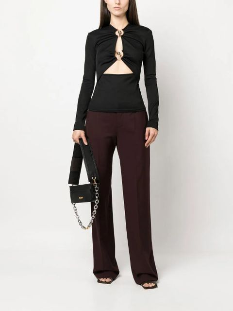 Christopher Esber cut-out detail long-sleeve top - Black