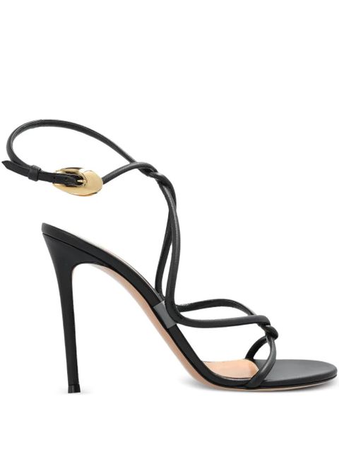 Gianvito Rossi 120mm knot-detail heeled sandals - Black - zdjęcie produktu nr 1