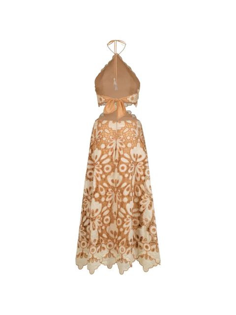 Johanna Ortiz Morning Groove floral midi dress - Neutrals
