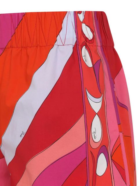PUCCI abstract-print elastic-waist shorts - Red