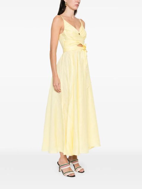 ZIMMERMANN tie-waist midi dress - Yellow