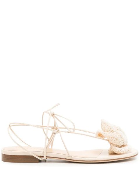 Magda Butrym Flower crochet-knit sandals - Neutrals - zdjęcie produktu nr 1