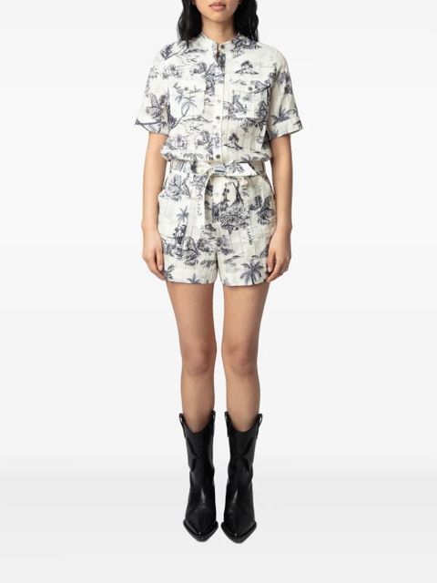 Zadig&Voltaire Tropical Island-print playsuit - White - zdjęcie produktu nr 2