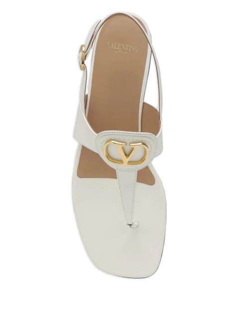 Valentino Garavani logo thong sandals - White