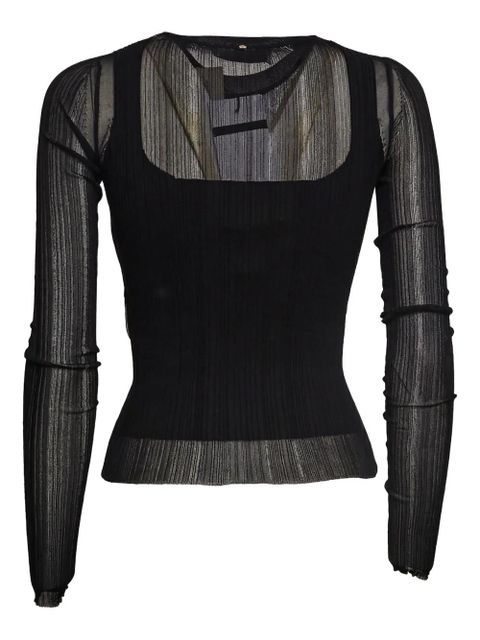 Sportmax long-sleeve ribbed knitwear - Black - zdjęcie produktu nr 2