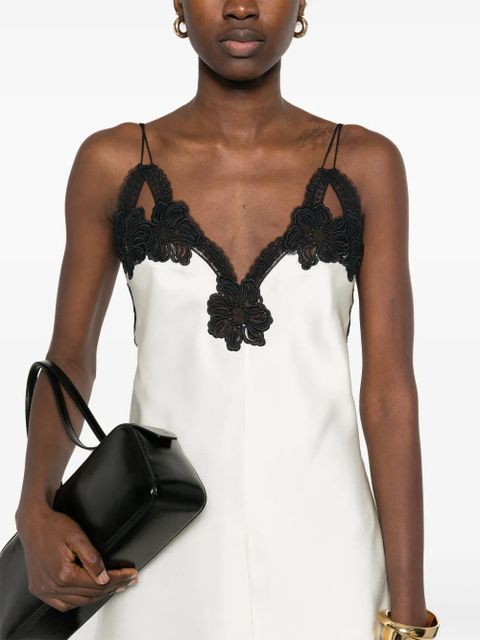 Jil Sander lace-detailed tank top - Neutrals