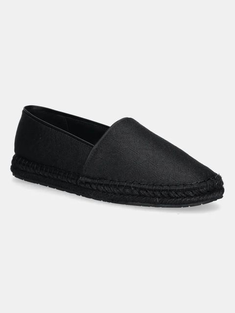 Calvin Klein espadryle FLAT ESPADRILLE - JACQ kolor czarny HW0HW02467 - zdjęcie produktu nr 1