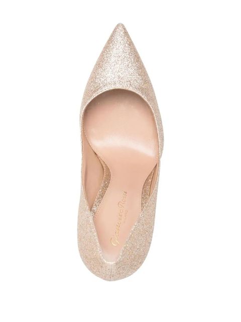 Gianvito Rossi Gianvito 105mm glitter pumps - Gold