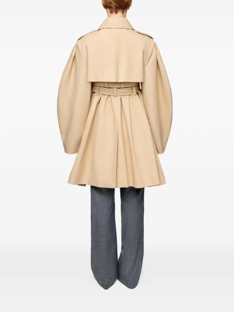GANNI belted double-breasted coat - Neutrals