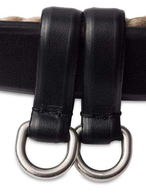 Prada rope-detail leather belt - Black