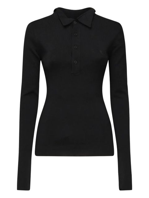 Balenciaga ribbed polo shirt - Black - zdjęcie produktu nr 1
