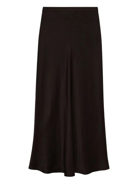 ANINE BING Bar silk midi skirt - Brown - zdjęcie produktu nr 1
