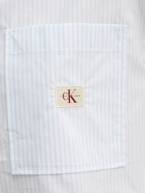 Calvin Klein Jeans koszula bawełniana damska kolor niebieski relaxed z kołnierzykiem klasycznym J20J225078