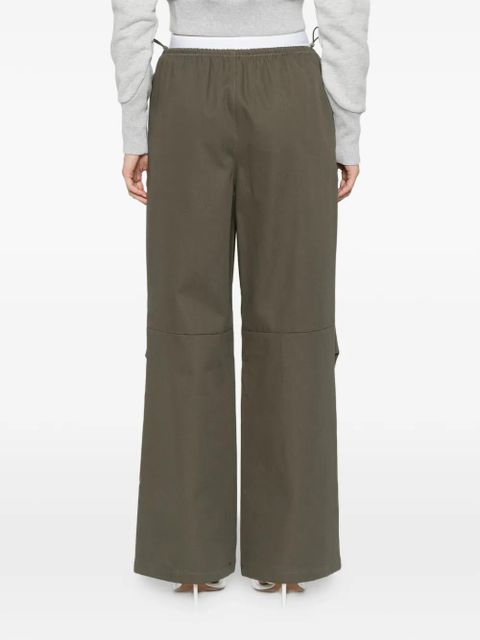 Alexander Wang logo-waistband trousers - Green