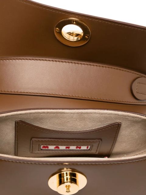 Marni leather clutch bag - Brown