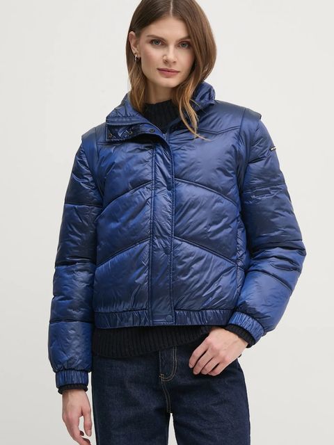 Pepe Jeans kurtka FLORA damska kolor granatowy zimowa PL402492 - zdjęcie produktu nr 1