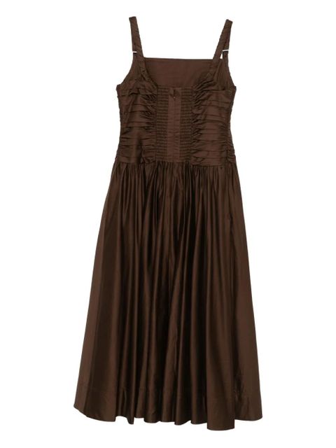 Aje Star pleated midi dress - Brown