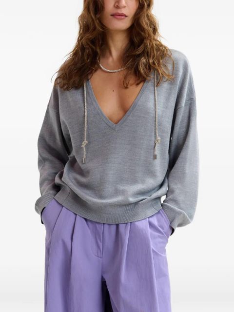 Essentiel Antwerp chain-detail sweater - Grey