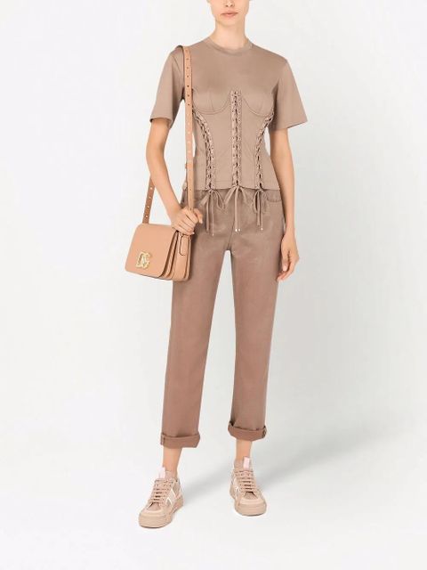 Dolce & Gabbana eyelet-detail corset T-shirt - Neutrals - zdjęcie produktu nr 2