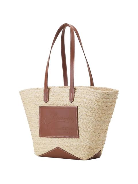 Lanvin medium Catch logo-patch tote bag - Neutrals - zdjęcie produktu nr 2