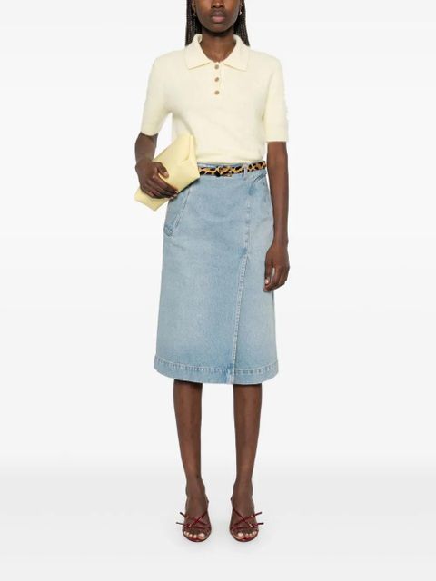 Victoria Beckham denim midi skirt - Blue - zdjęcie produktu nr 2