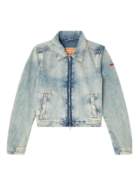 Diesel zip-fastening shoulder-detail denim jacket - Blue - zdjęcie produktu nr 1