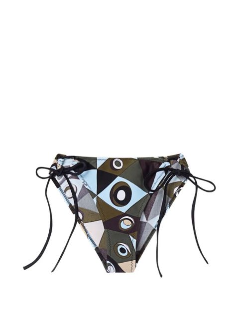 PUCCI Occhi-print adjustable bikini bottoms - Green - zdjęcie produktu nr 1