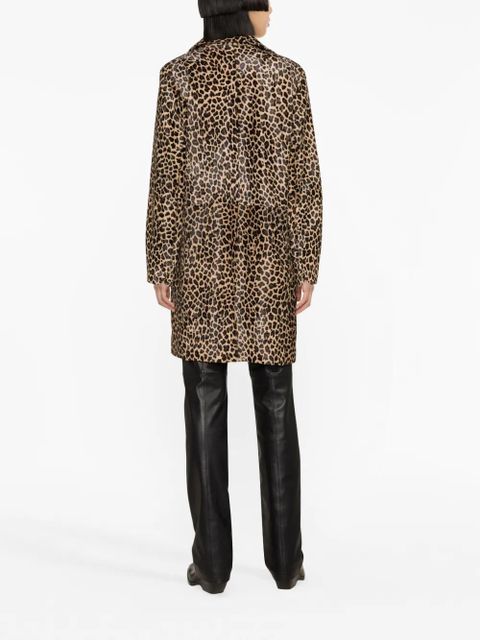 Zadig&Voltaire leopard-print calf hair coat - Neutrals