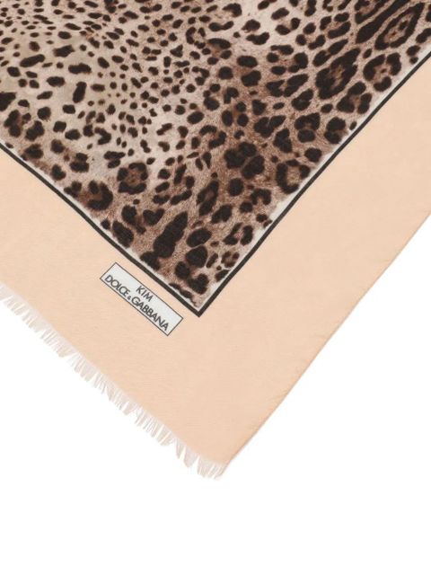 Dolce & Gabbana KIM DOLCE&GABBANA leopard-print cashmere-blend scarf - Neutrals
