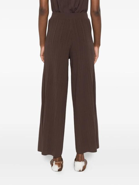 Weekend Max Mara plissé-pleated trousers - Brown