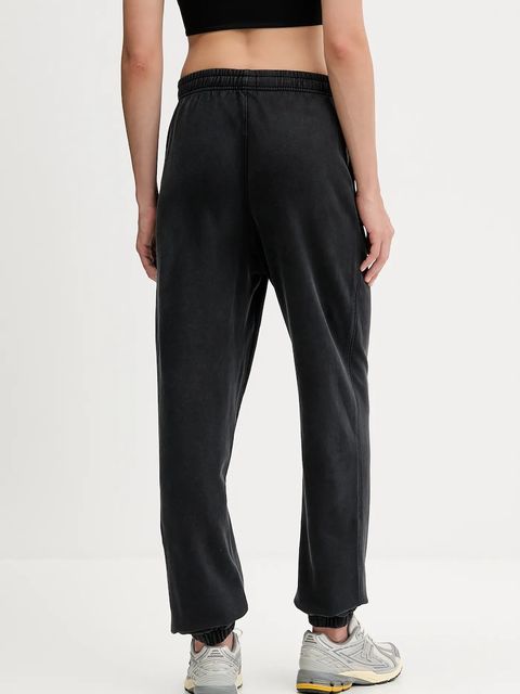 Tommy Jeans spodnie dresowe bawełniane damskie kolor czarny z nadrukiem DW0DW21702