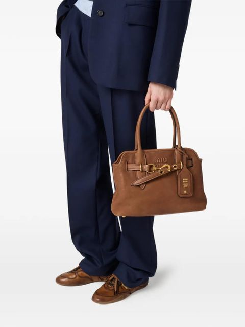 Miu Miu Aventure leather shoulder bag - Brown - zdjęcie produktu nr 2