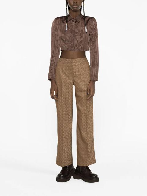 Marine Serre Regenerated Moon Diamant tailored trousers - Brown - zdjęcie produktu nr 2