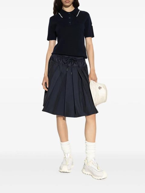 Moncler pleated drawstring skirt - Blue - zdjęcie produktu nr 2