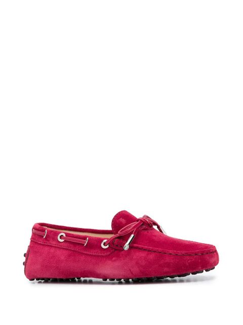 Tod's eyelet detail lace-up loafers - Red - zdjęcie produktu nr 2