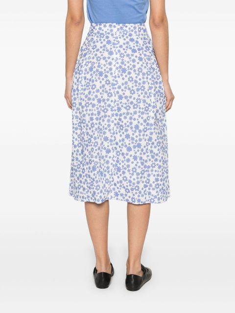 Marni poplin midi skirt - White