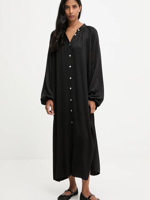 Answear.LAB sukienka kolor czarny maxi oversize - zdjęcie produktu nr 2