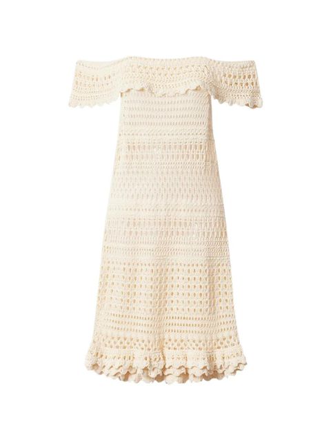 MARANT ÉTOILE Zoa crochet mini dress - Neutrals - zdjęcie produktu nr 1