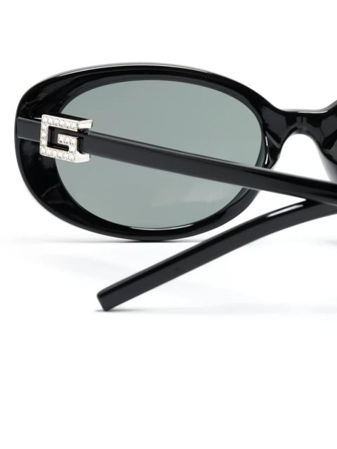Gucci Eyewear G-motif oval-frame sunglasses - Black