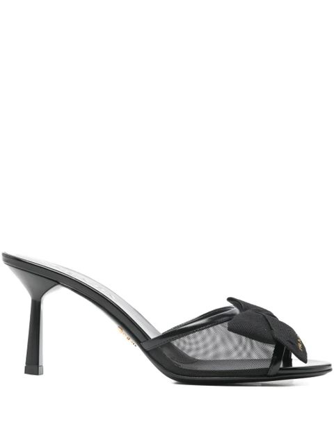 Prada bow mesh sandals - Black - zdjęcie produktu nr 1