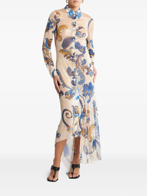 ETRO floral-print shirt dress - Neutrals