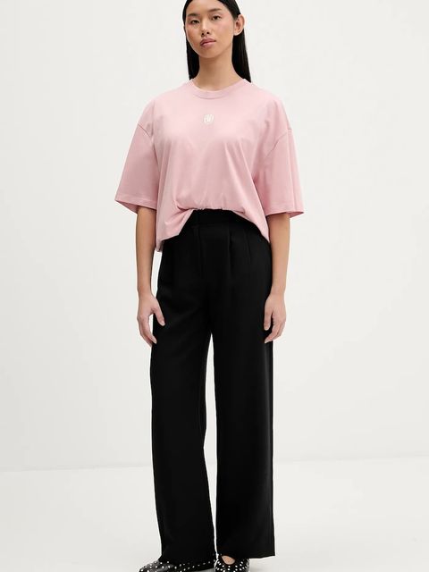 Abercrombie & Fitch spodnie damskie kolor czarny proste high waist KI156-2422-900 - zdjęcie produktu nr 2