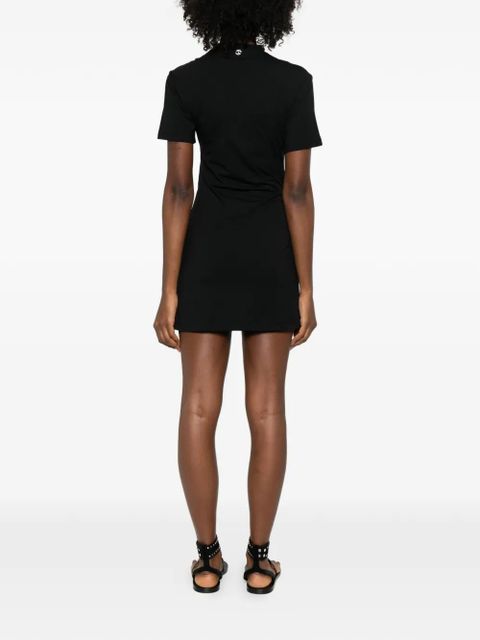 Rabanne ring-detail mini dress - Black