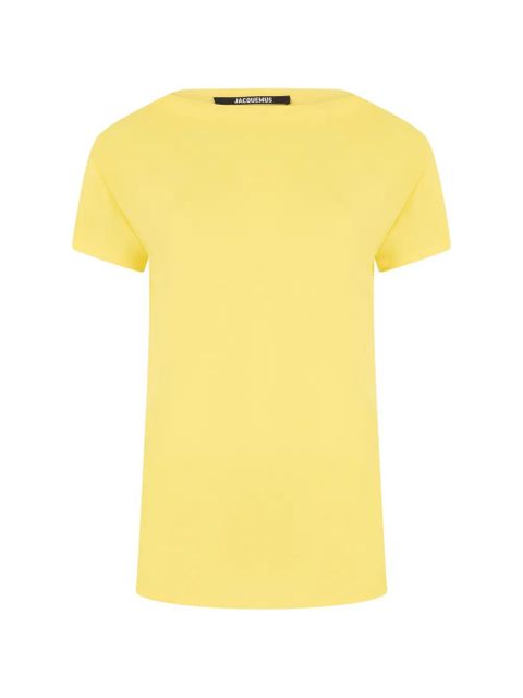 Jacquemus draped-back T-shirt - Yellow - zdjęcie produktu nr 1