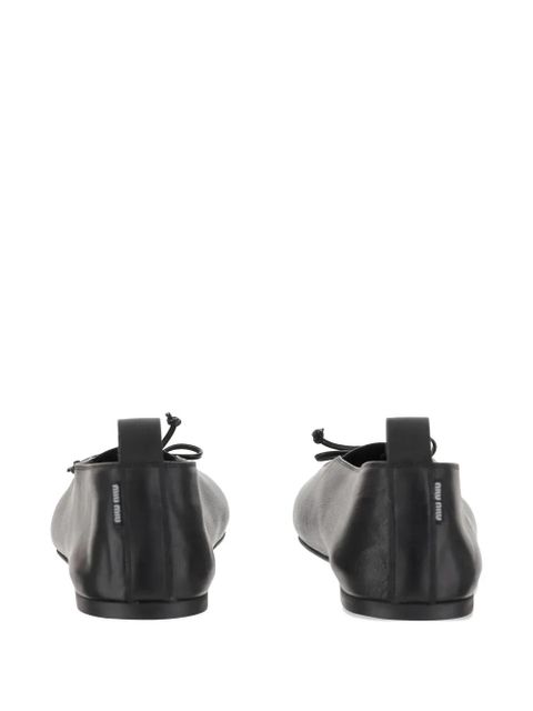 Miu Miu Élan bow-detail ballet flats - Black