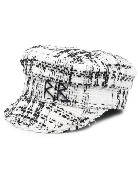 Ruslan Baginskiy bouclé baker boy cap - White - zdjęcie produktu nr 1